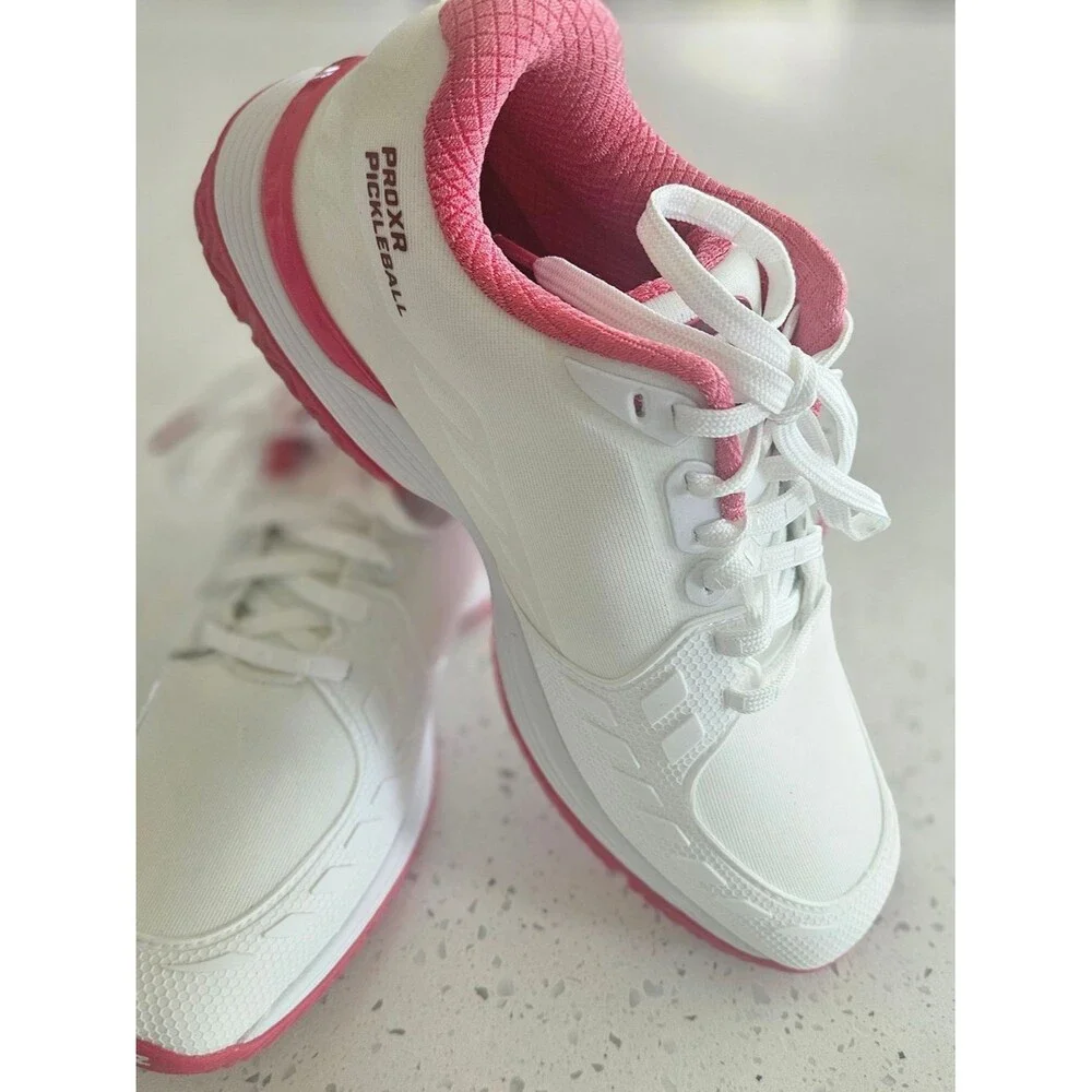 SQAIRZ Pickleball Women's White & Pink Court Shoes NEW